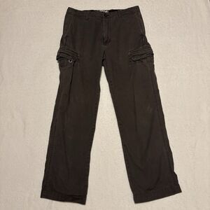 Cargo Pants Mens 30x30 Green Utility 100% Cotton Roundtree & Yorke